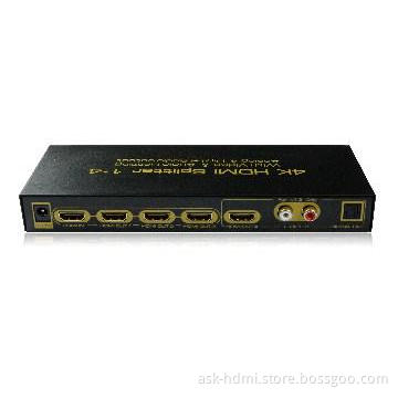 4 ports hdmi splitter full HD with optical output